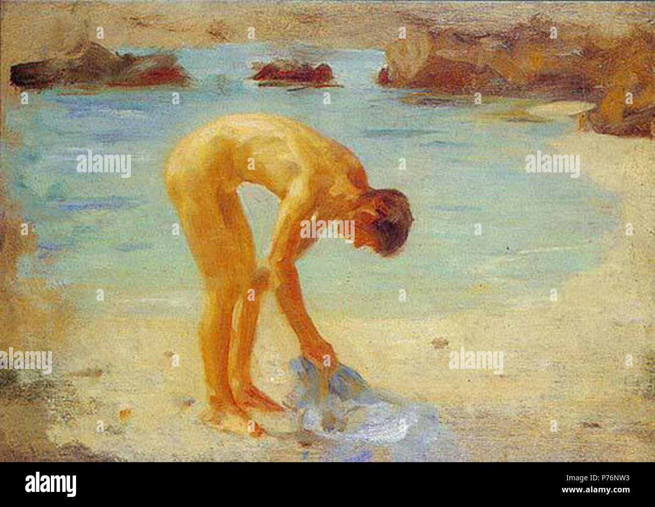 223 Tuke, Henry Scott (1858 - 1929) - 1928 - Abbildung Studie für "Aquamarine" Stockfoto