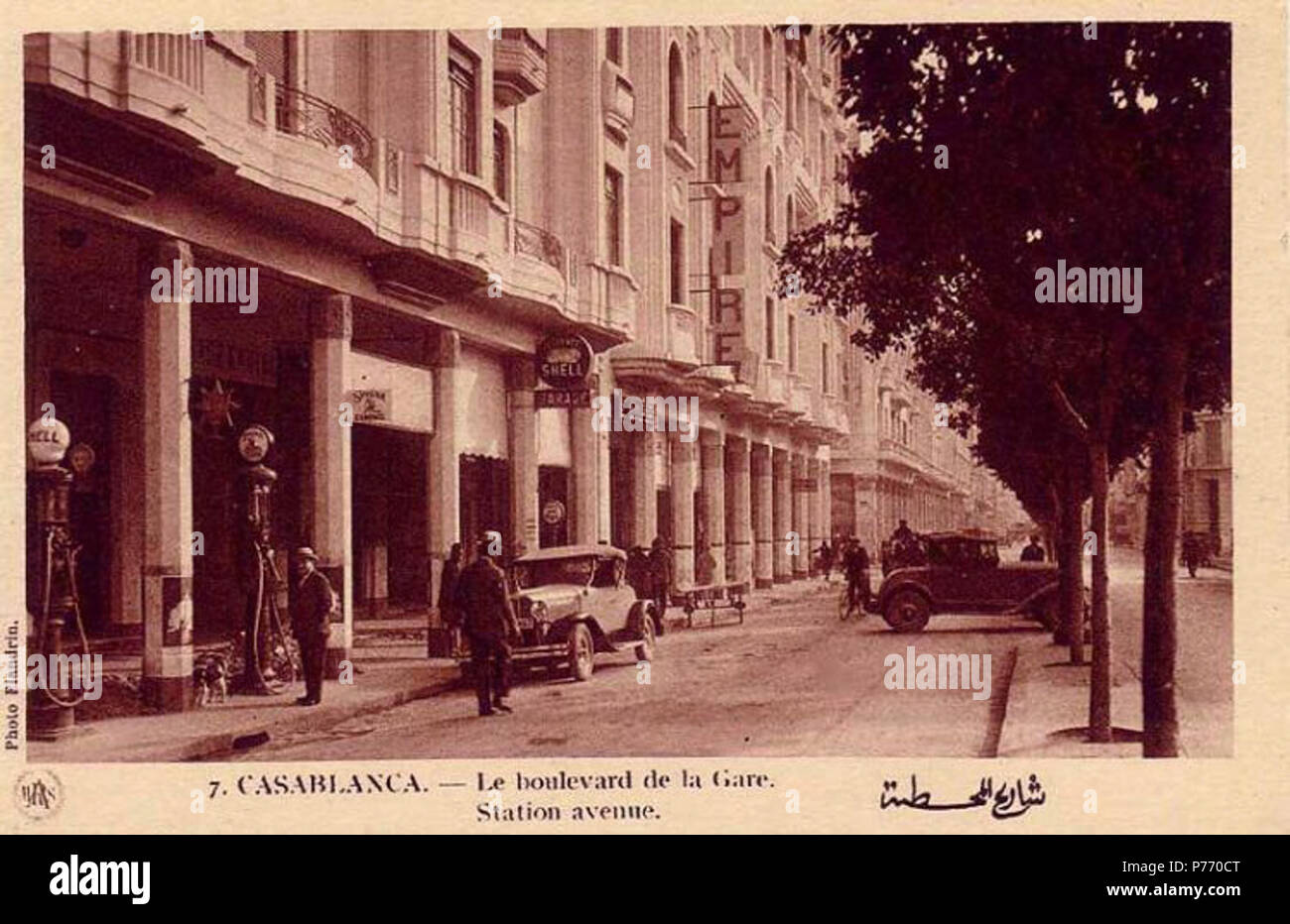 Français: Casablanca, Boulevard de la Gare, Dans Les années 20 ou 30. 1920 oder 30 s1 Casa alte Stockfoto