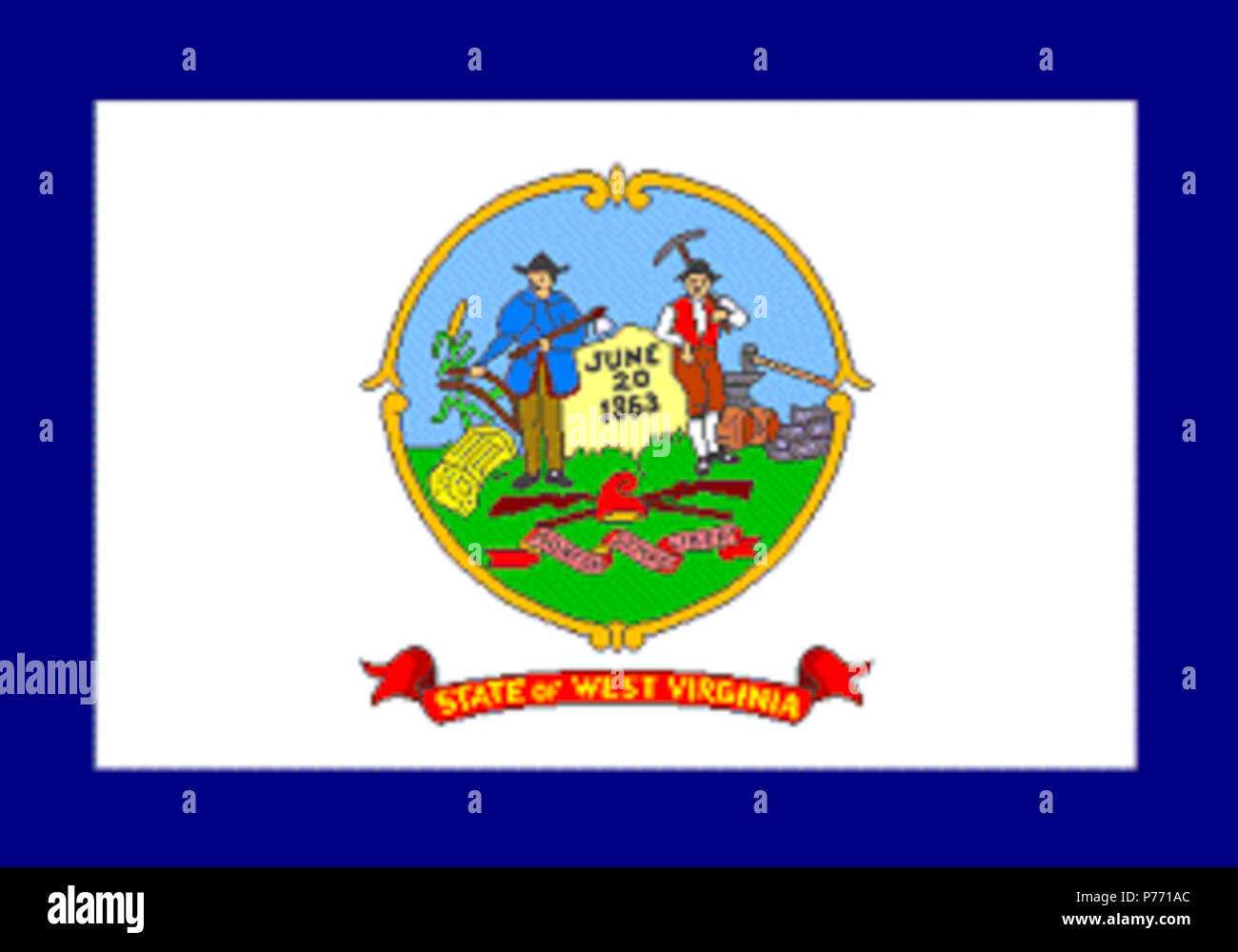 1 Flagge von West Virginia (1907 - 1929) Stockfoto 1 Flagge von West Virginia (1907 - 1929) Stockfoto