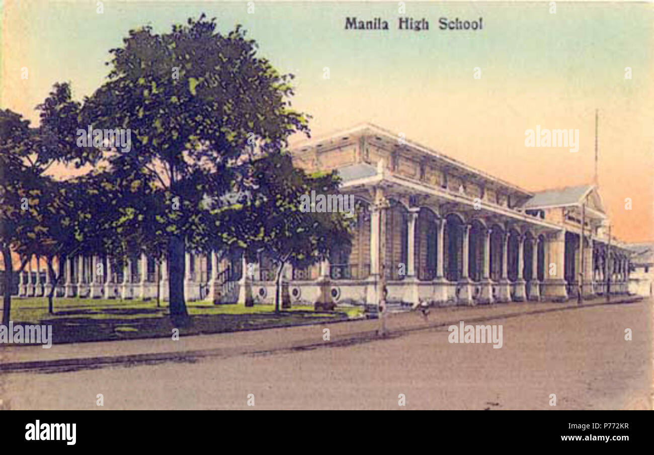 Englisch: Archivierung Foto des alten Manila High School. 18 Januar 2010, 09:05:19 3 Manila High School Stockfoto