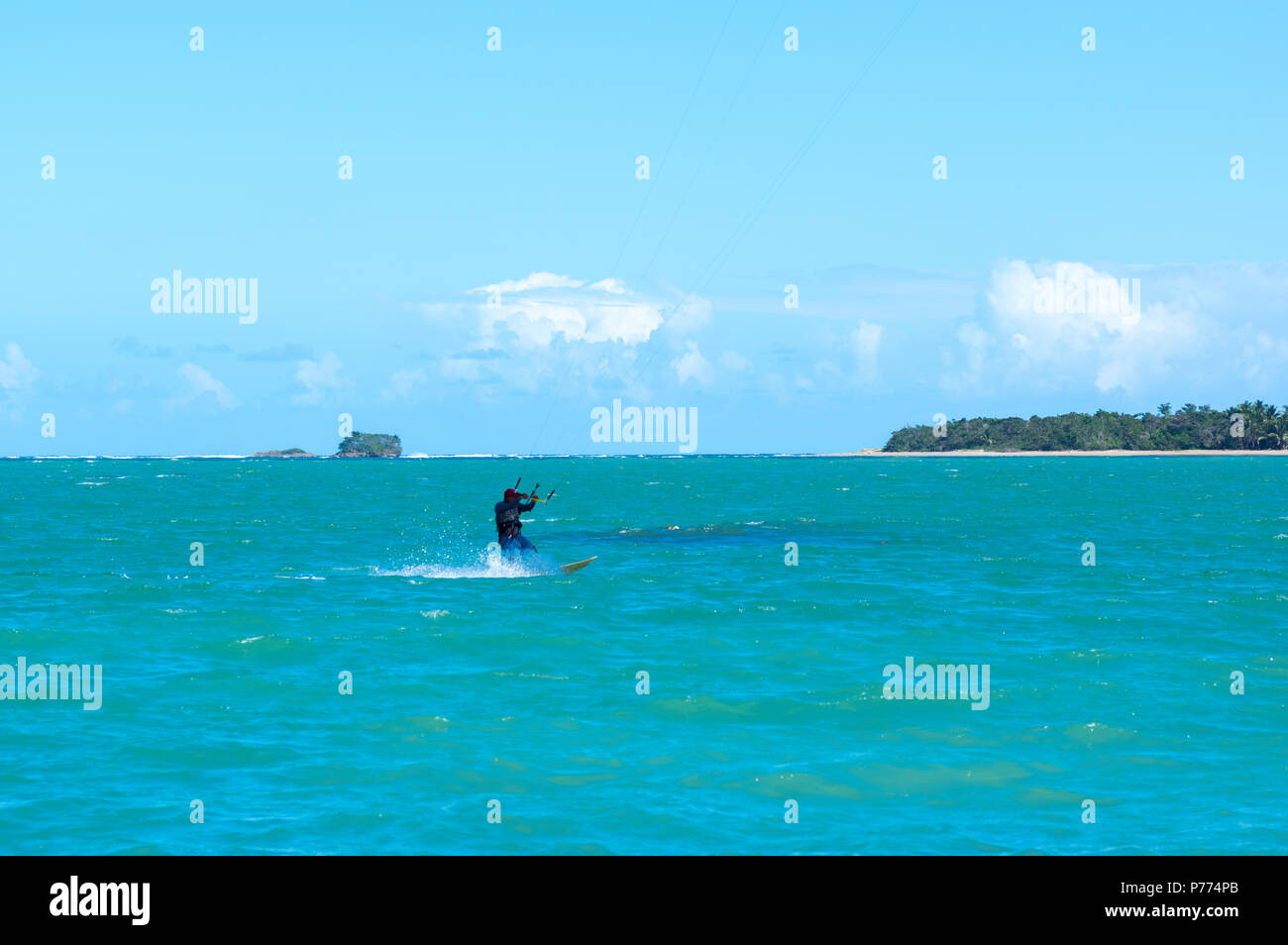 Windsurfen in der Karibik Stockfoto