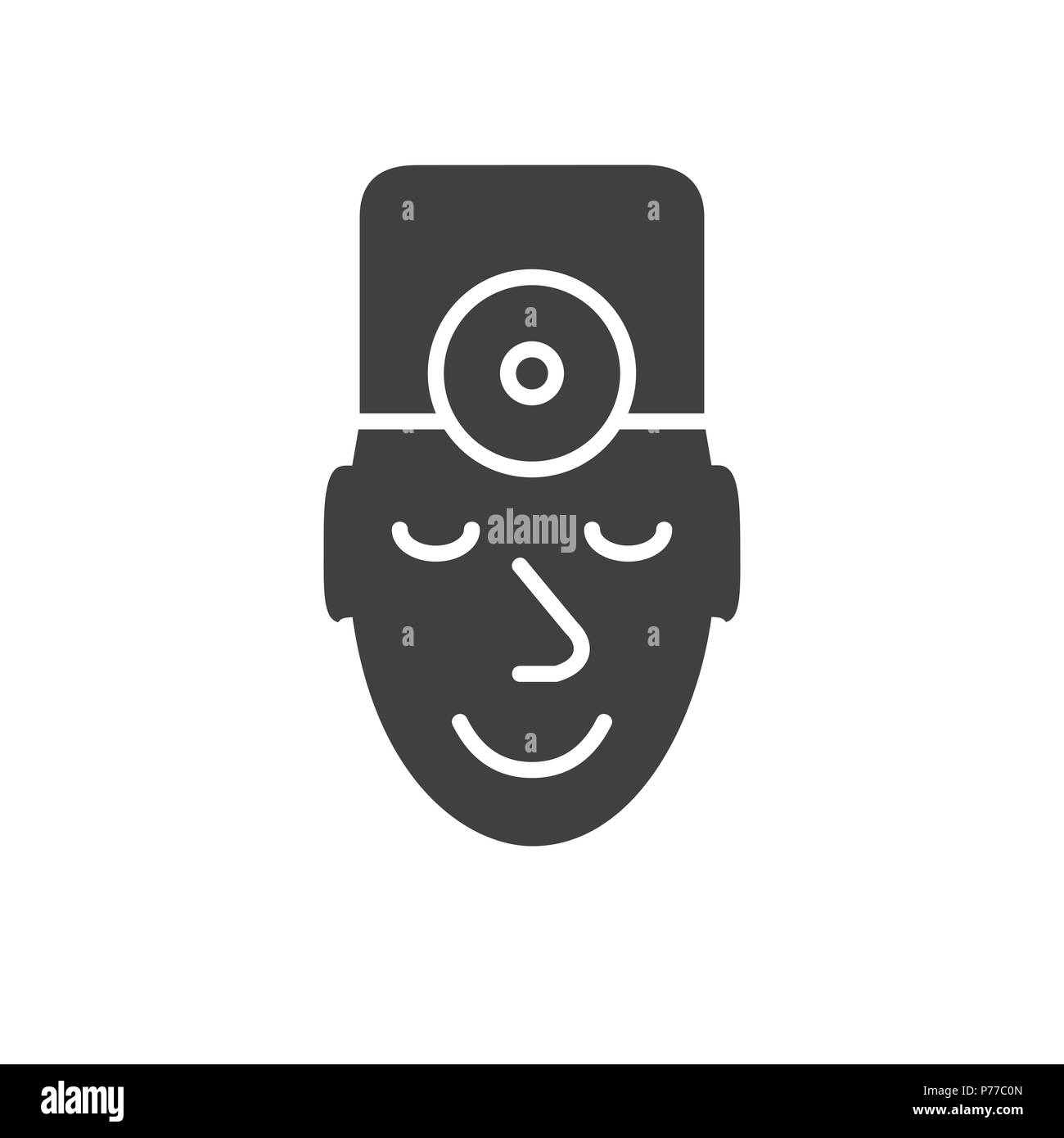 Arzt Glyphe Vektor Icon. Auf den weißen Hintergrund isoliert. Editierbare EPS-Datei. Vector Illustration. Stock Vektor