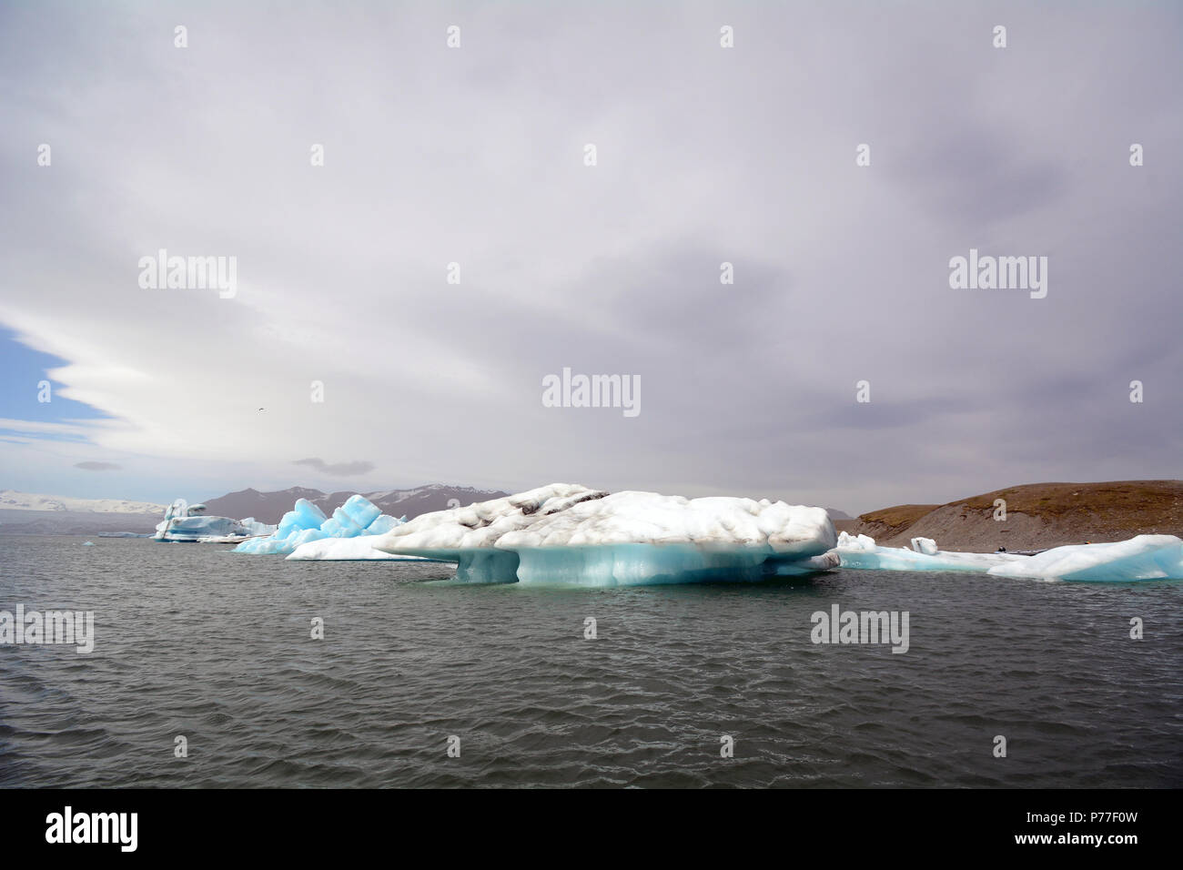 Eisberge in Gletscherlagune Island Stockfoto