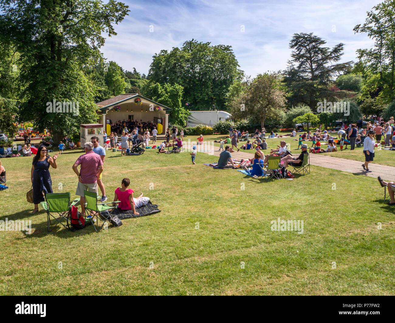 Das große Picknick Sommer Event im Krankenhaus in Valley Gardens Harrogate, Harrogate, North Yorkshire England Stockfoto