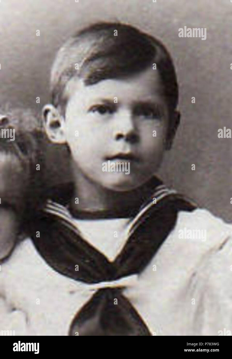 English: Prinz Gottfried zu hohenlohe-langenburg als Ca. neunjähriger Englisch: Prince Gottfried von Hohenlohe-Langenburg, ungefähr neun Jahre alt. 1906 2 Prinz Gottfried von hohenlohe-langenburg Stockfoto