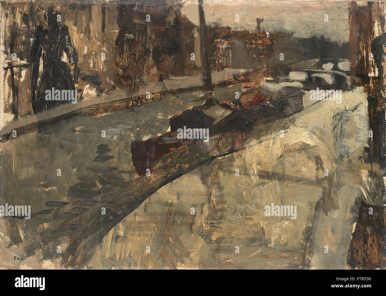 . Die prinsengracht an der Lauriergracht, Amsterdam, zwischen 1880 und 1923 34 George Hendrik Breitner-de Prinsengracht bij de Lauriergracht Stockfoto