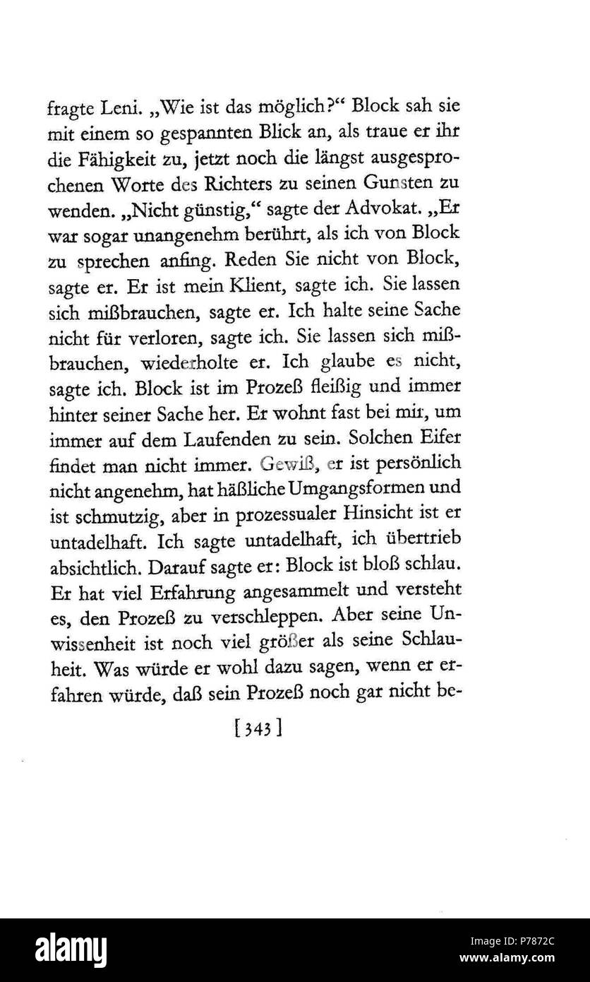 22 De Kafka Prozeß 343 Stockfoto