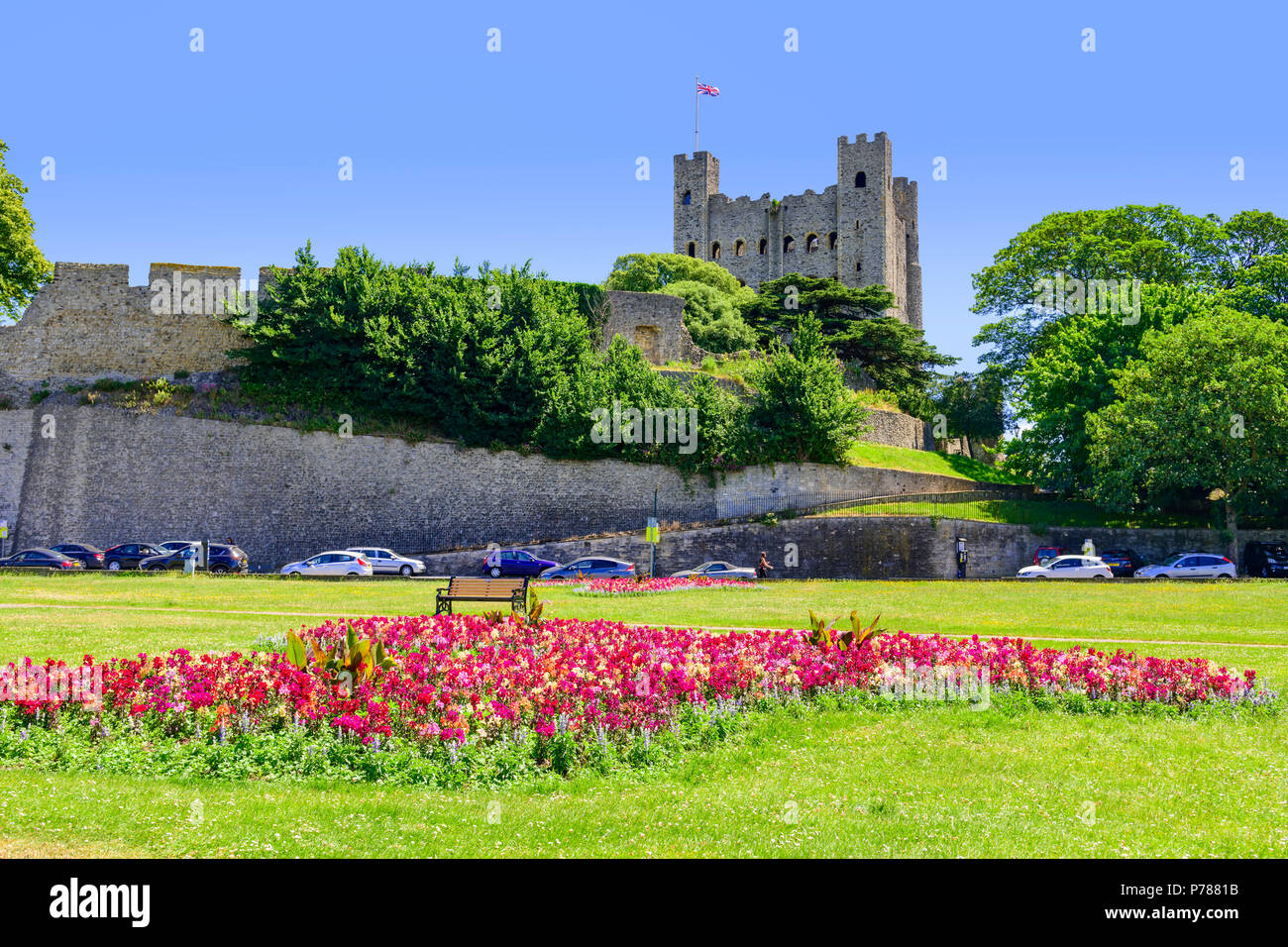 Rochester Castle Kent Stockfoto