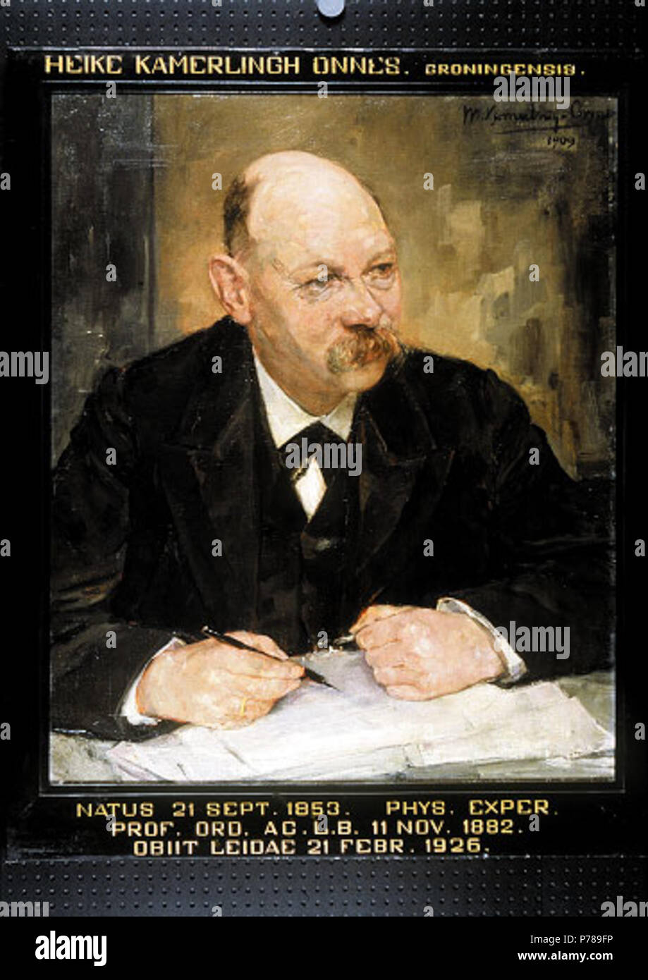 . Heike Kamerlingh Onnes 1909 36 Heike Kamerlingh Onnes, 1909 von Menso Kamerlingh Onnes lackiert Stockfoto