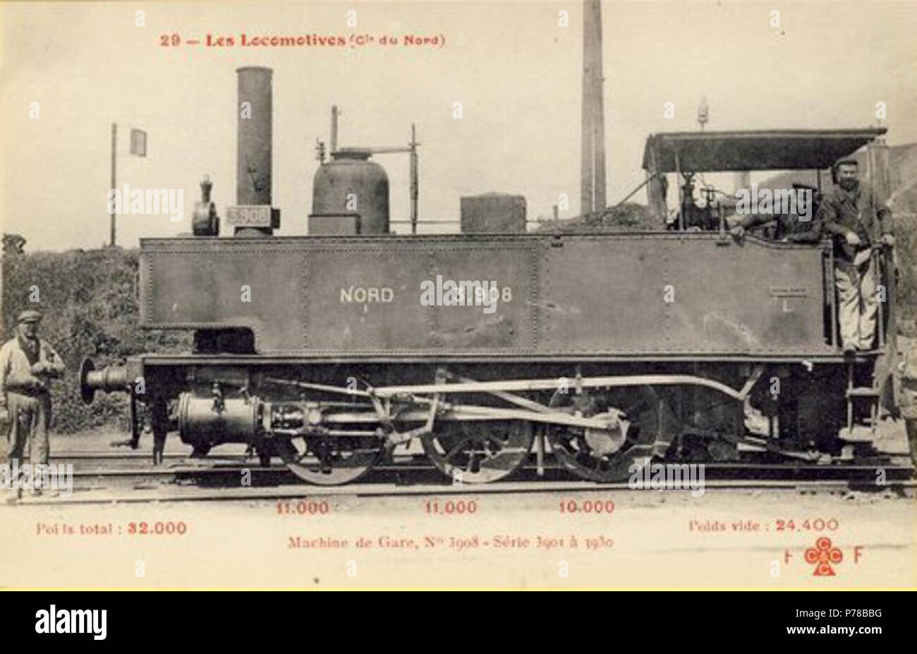 Englisch: Lokomotive Nord 030 Klasse 3-901 930. 12 August 2013, 12:37:50 48 Nord 030 3-908 Stockfoto