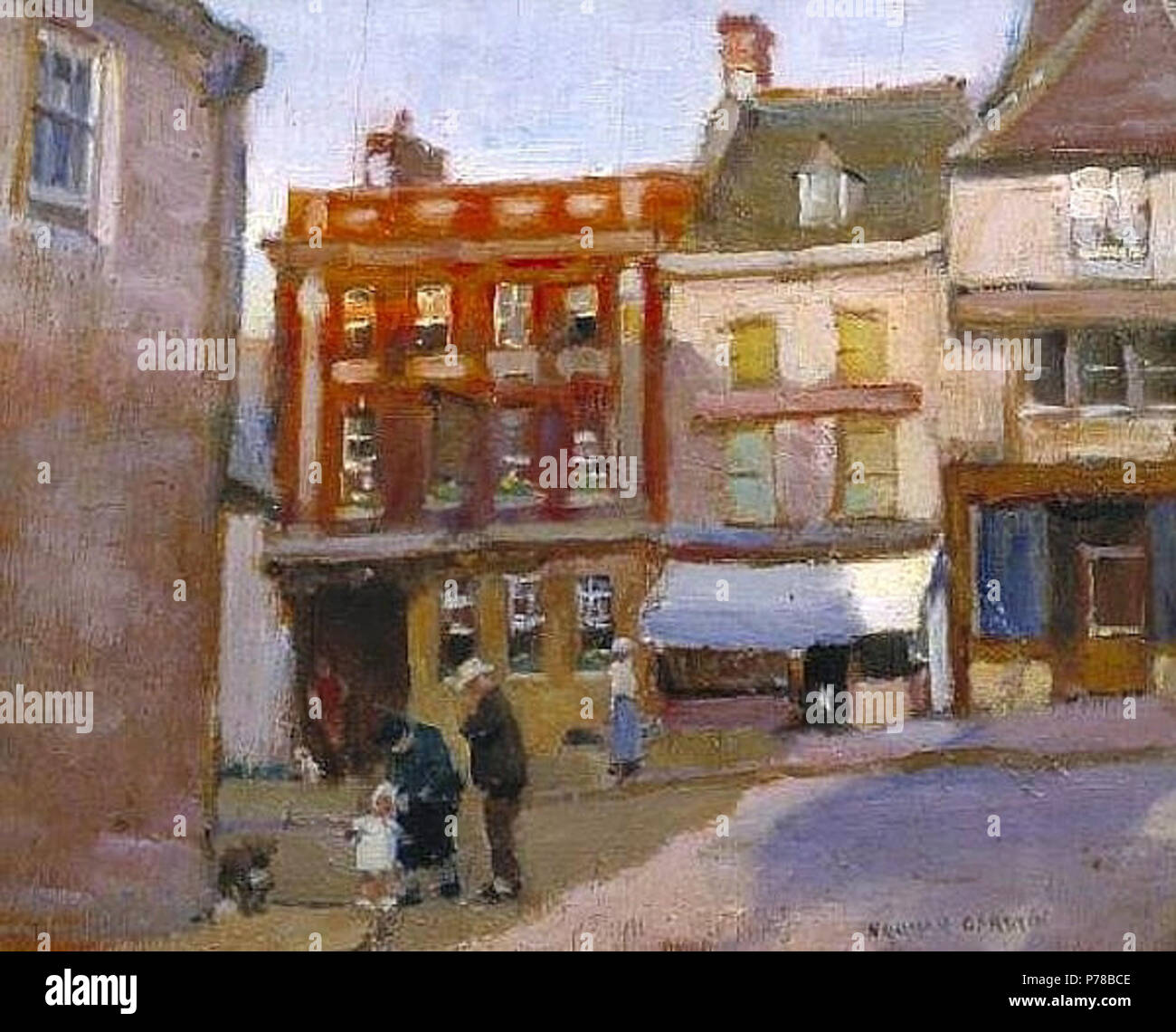 The Bull Hotel - Burford. 1916 48 Norman Garstin - Bull Hotel 1916 Stockfoto