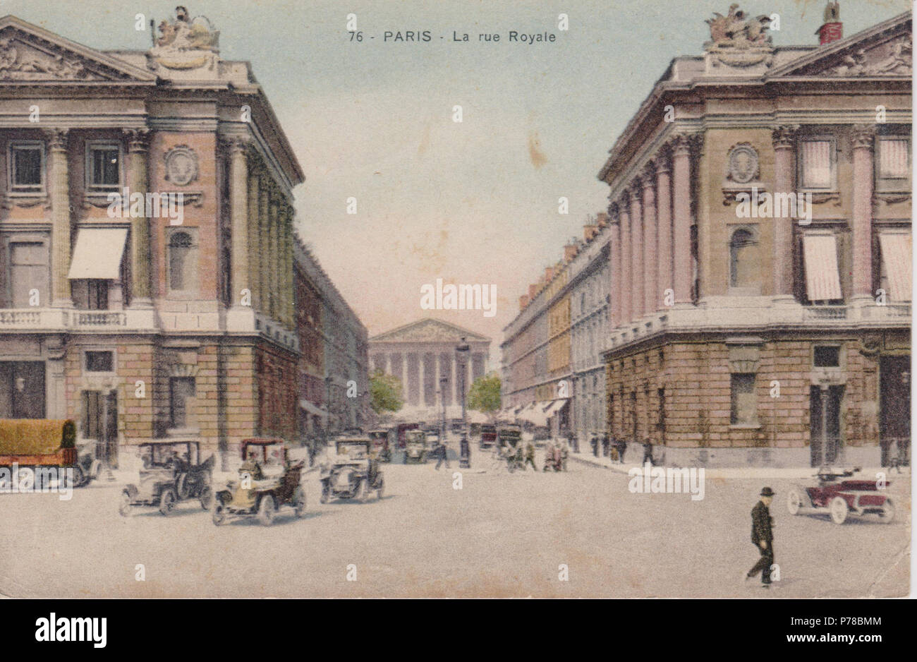 La Rue Royale à Paris 49 Paris - Rue Royale (CP AD) Stockfoto
