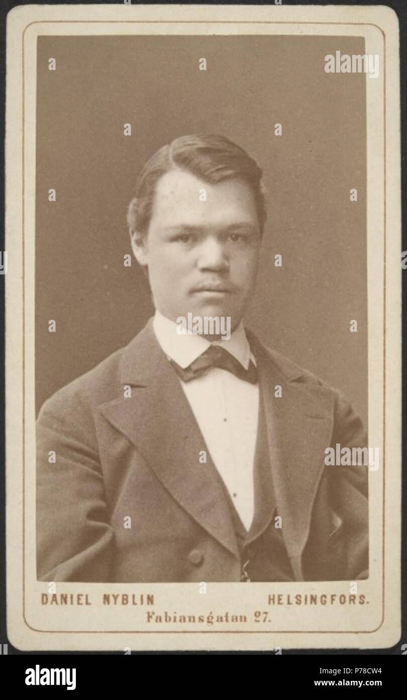 Englisch: Foto des Finnischen geograph Ragnar Hult (1857 - 1899). Zwischen 1880 und 1883 54 Ragnar-Hult-1880 Stockfoto