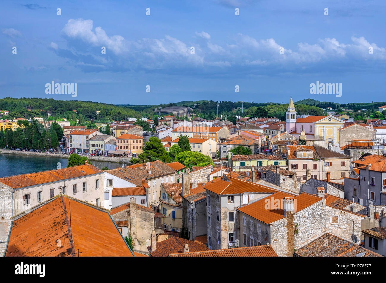 Blick auf die Altstadt von Porec, Istrien, Kroatien, Europa Stockfoto
