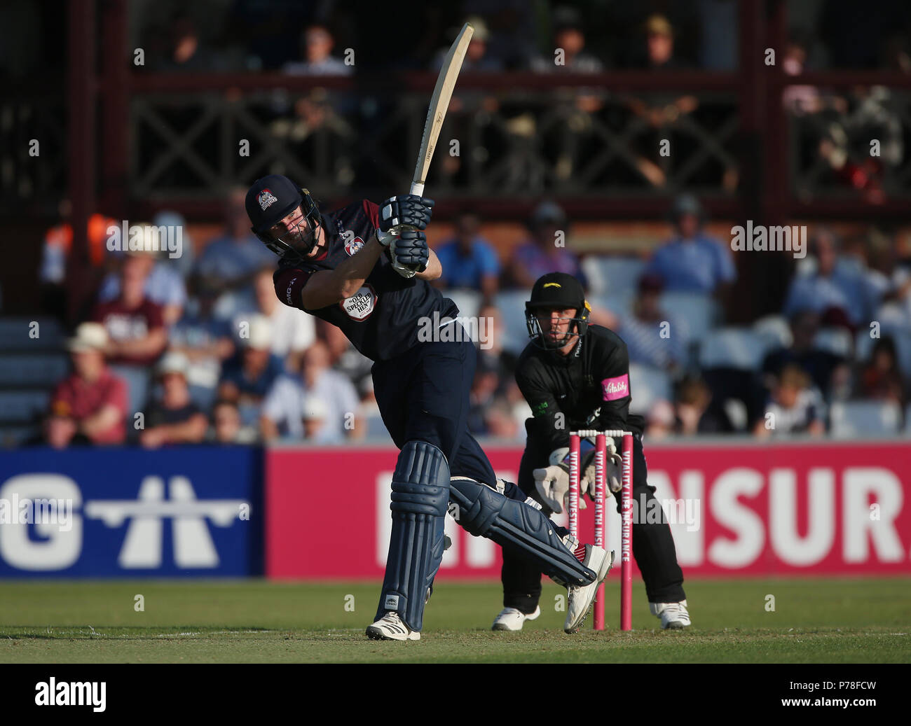 Von Northamptonshire Alex Wakely während der Vitalität Blast,Gruppenspiel am County Cricket Ground, Northampton. Stockfoto