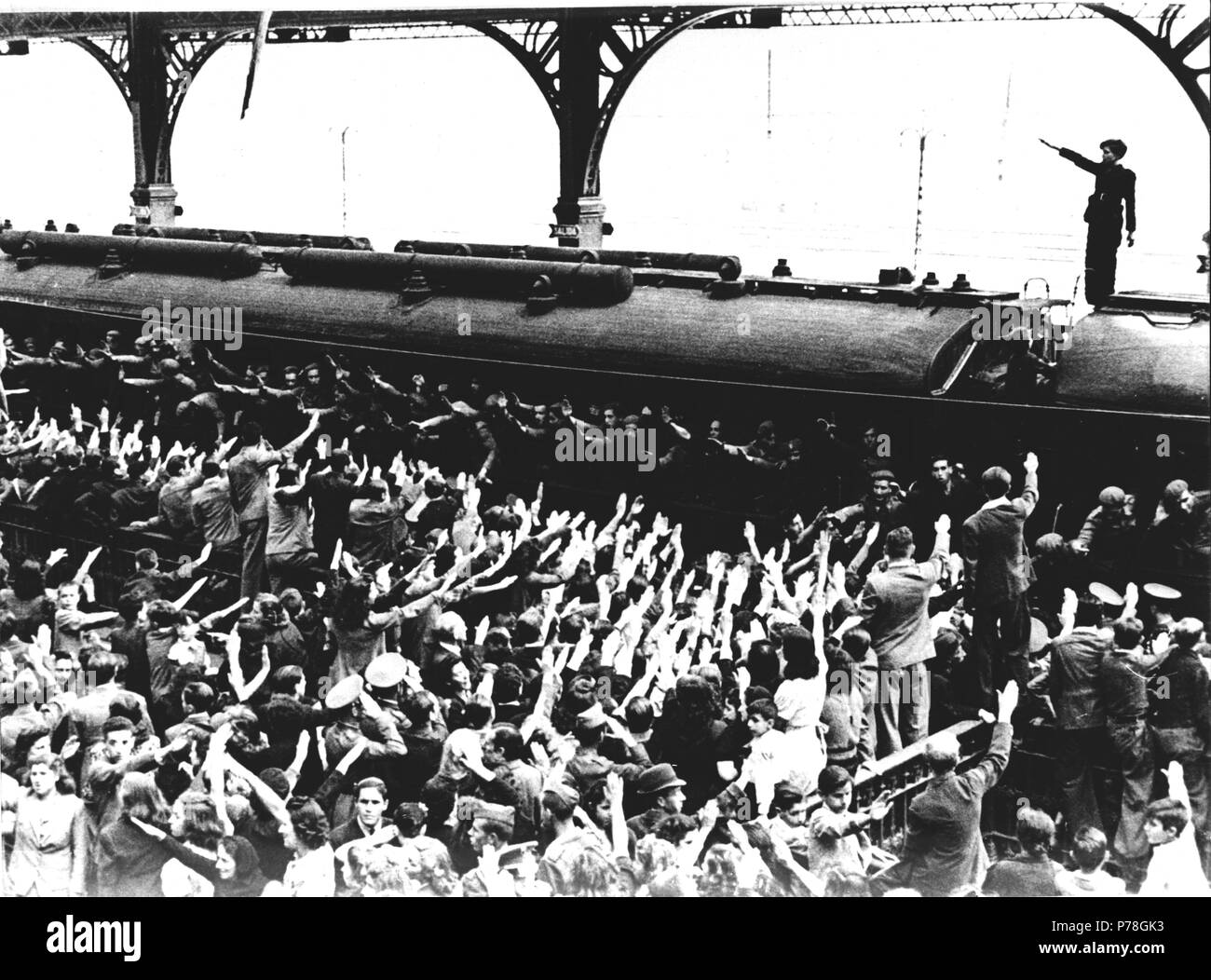 Madrid. Marcha de la División Azul hacia El Frente ruso. 13 de Oct de 1941. Stockfoto