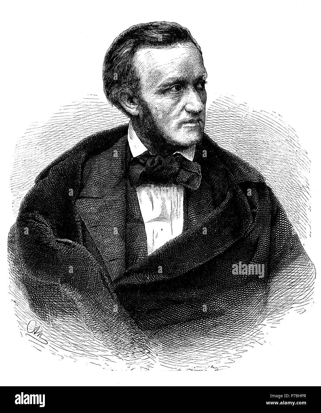 Wagner, Richard (1813), satz Alemán. Grabado de 1867. Stockfoto