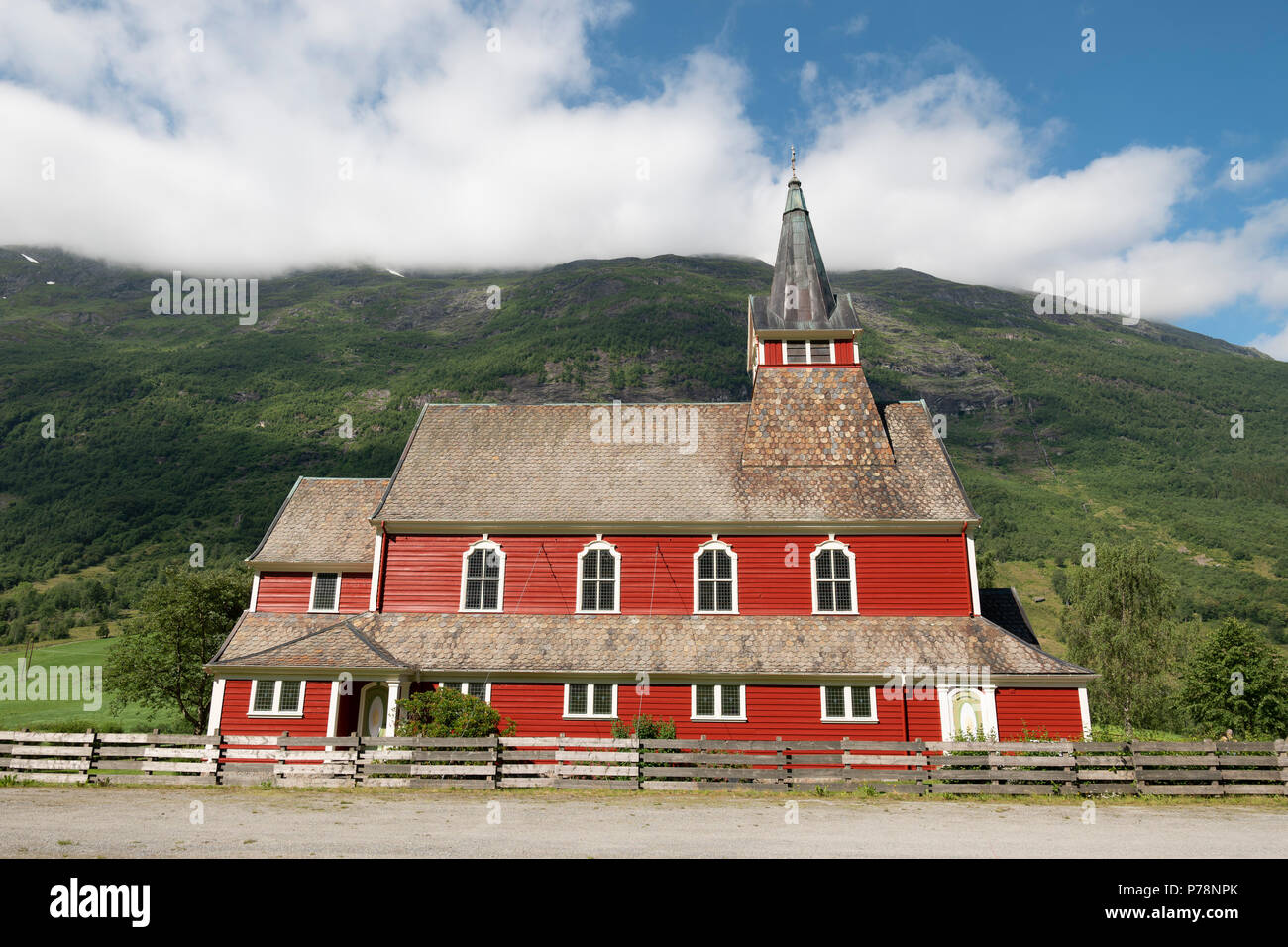 Ny Kirke (Neue Kirche), Olden, Oldedalen, Stryn, Nordfjorden, Sogn og Fjordane, Vestlandet, Norwegen, Skandinavien Stockfoto