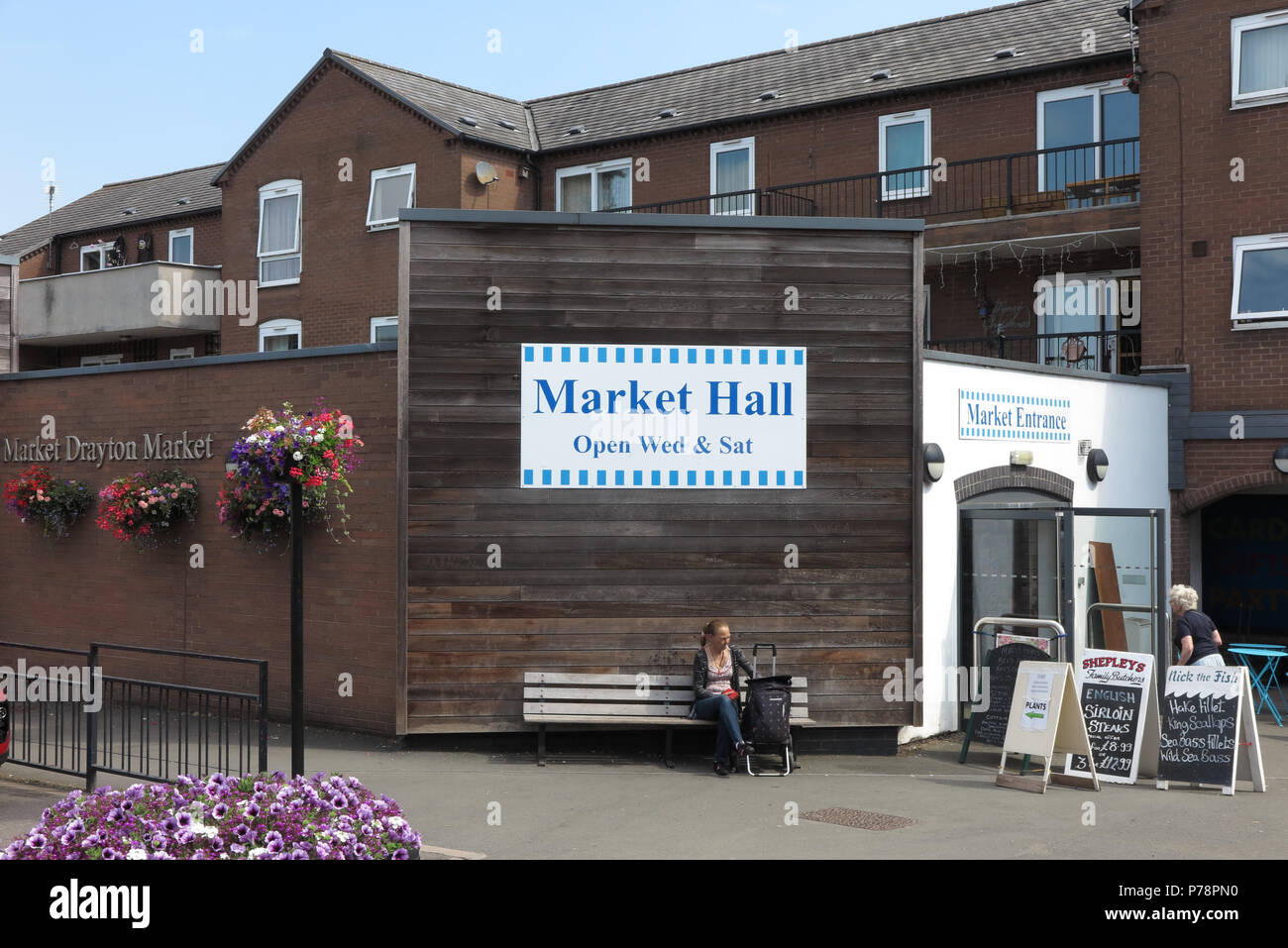 Markthalle, Market Drayton, Shropshire Stockfoto