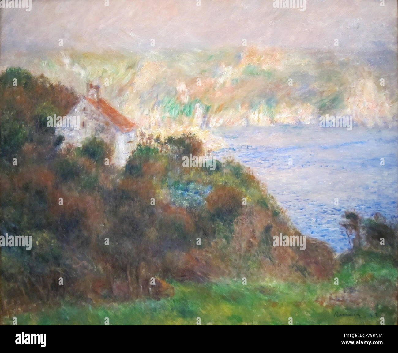 Englisch: Nebel auf Guernsey. 1883 1' Nebel auf Guernsey" von Renoir, Cincinnati Art Museum Stockfoto