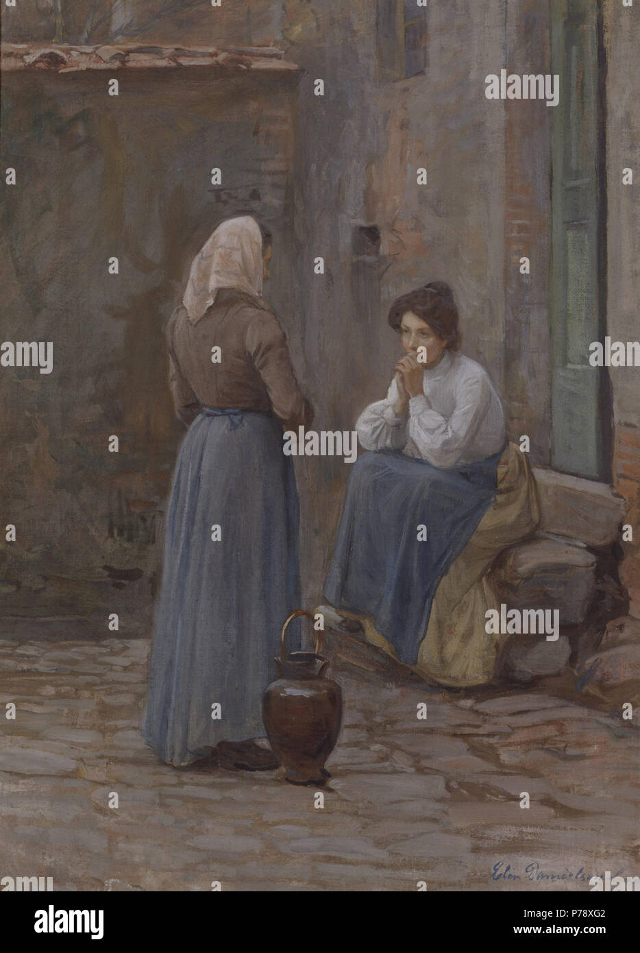 . Deutsch: Kaksi naista Englisch: Zwei Frauen 1905 19 Elin Danielson-Gambogi - zwei Frauen (1905) Stockfoto