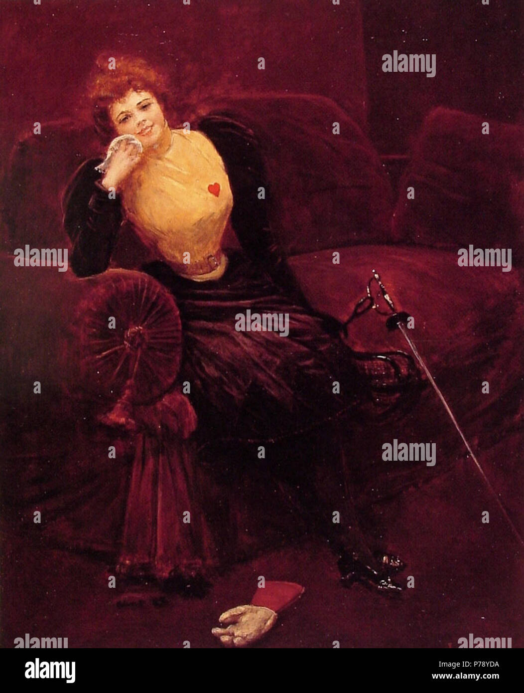 146 Jean Béraud Une escrimeuse Stockfoto