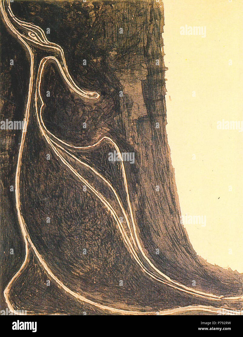 Englisch: Vogel fantastische National Gallery of Modern Art, New Dehli. Vor 1941 48 Rabindranath Tagore Vogel Fantastisch Stockfoto