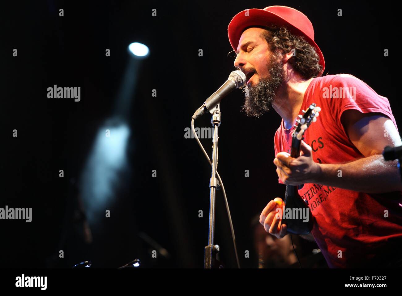 Vinicio Capossela, Festival Millenni 2014, Apolo, Barcelona. Stockfoto