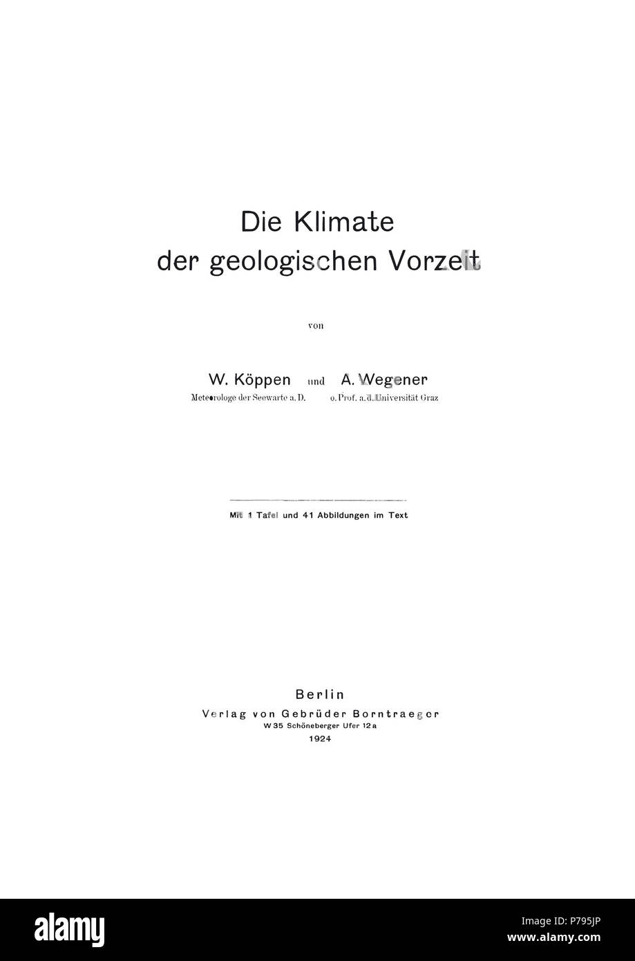 8 Die Klimate der geologischen Vorzeit I Stockfoto