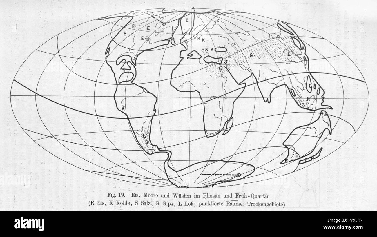 Figur aus Sterben Klimate der geologischen Vorzeit. 1924 8 DKdgV Abbildung 19. Stockfoto