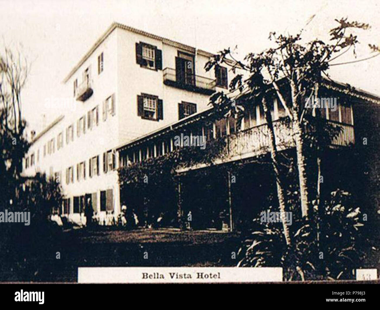Português: Bella Vista Hotel. Antigo Hotel da Bela Vista, 1870 (c.). Seminário Diocesano, Funchal. Bilhete - Post de 1920 (c.). Ilha da Madeira. ca. 1920 11 Bella Vista Hotel Stockfoto