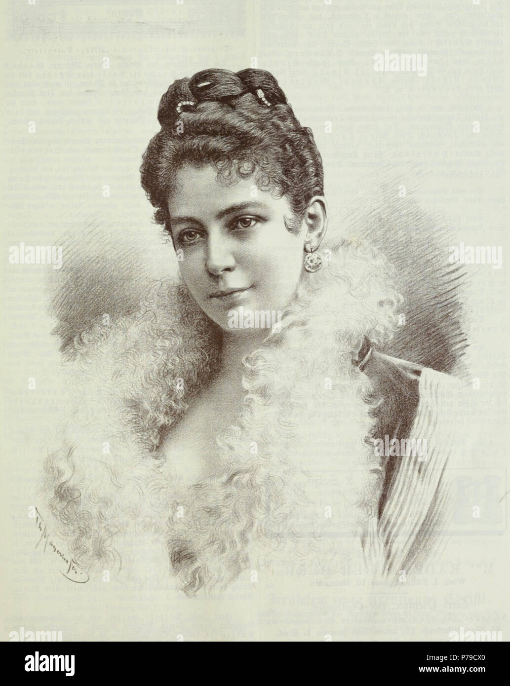 English: Katharina Abel (1856-1904), der Wiener Hofoper Solotänzerin an der Wiener Staatsoper (Nonne) Englisch: Katharina Abel (1856-1904), solotänzerin an der Wiener Hofoper (heute Wiener Staatsoper). ca. 1892 36 Katharina Abel Stockfoto
