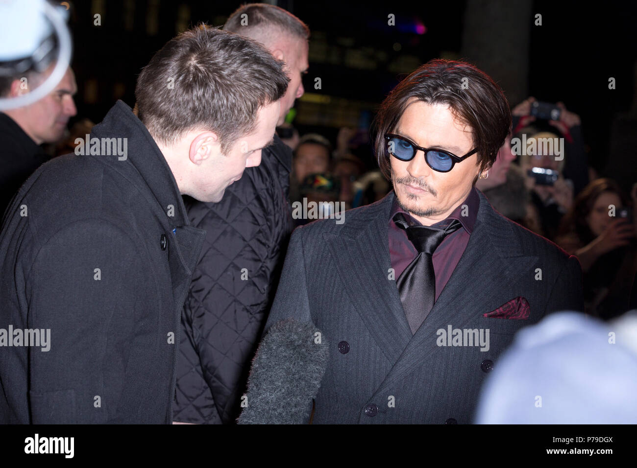London, Großbritannien, Januar 2015, Johnny Depp, Londoner Premiere von „Mortdecai“, Leicester Square. Mariusz Goslicki/Alamy Stockfoto