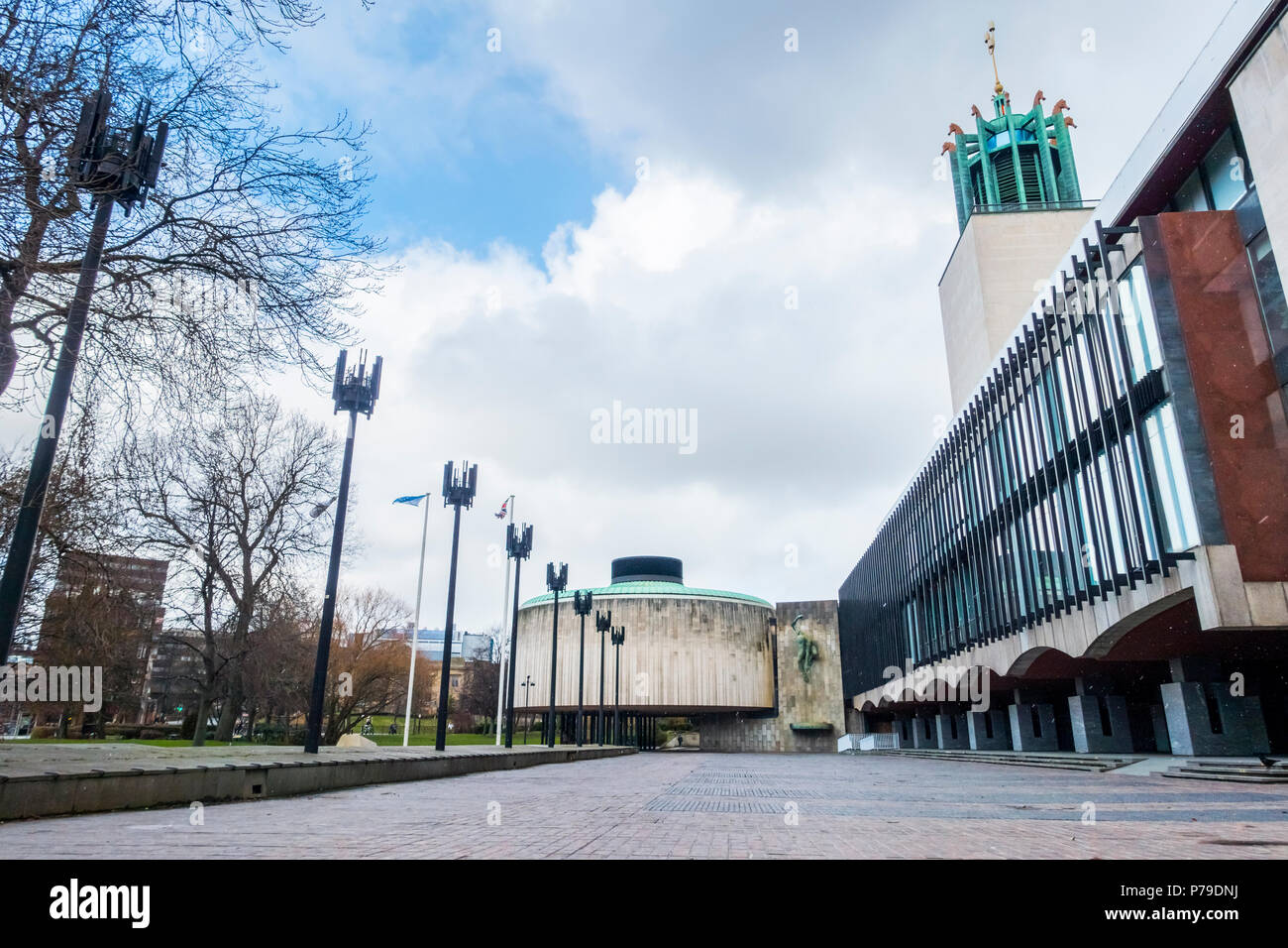 Newcastle upon Tyne Civic Center, entworfen von George Kenyon Stockfoto