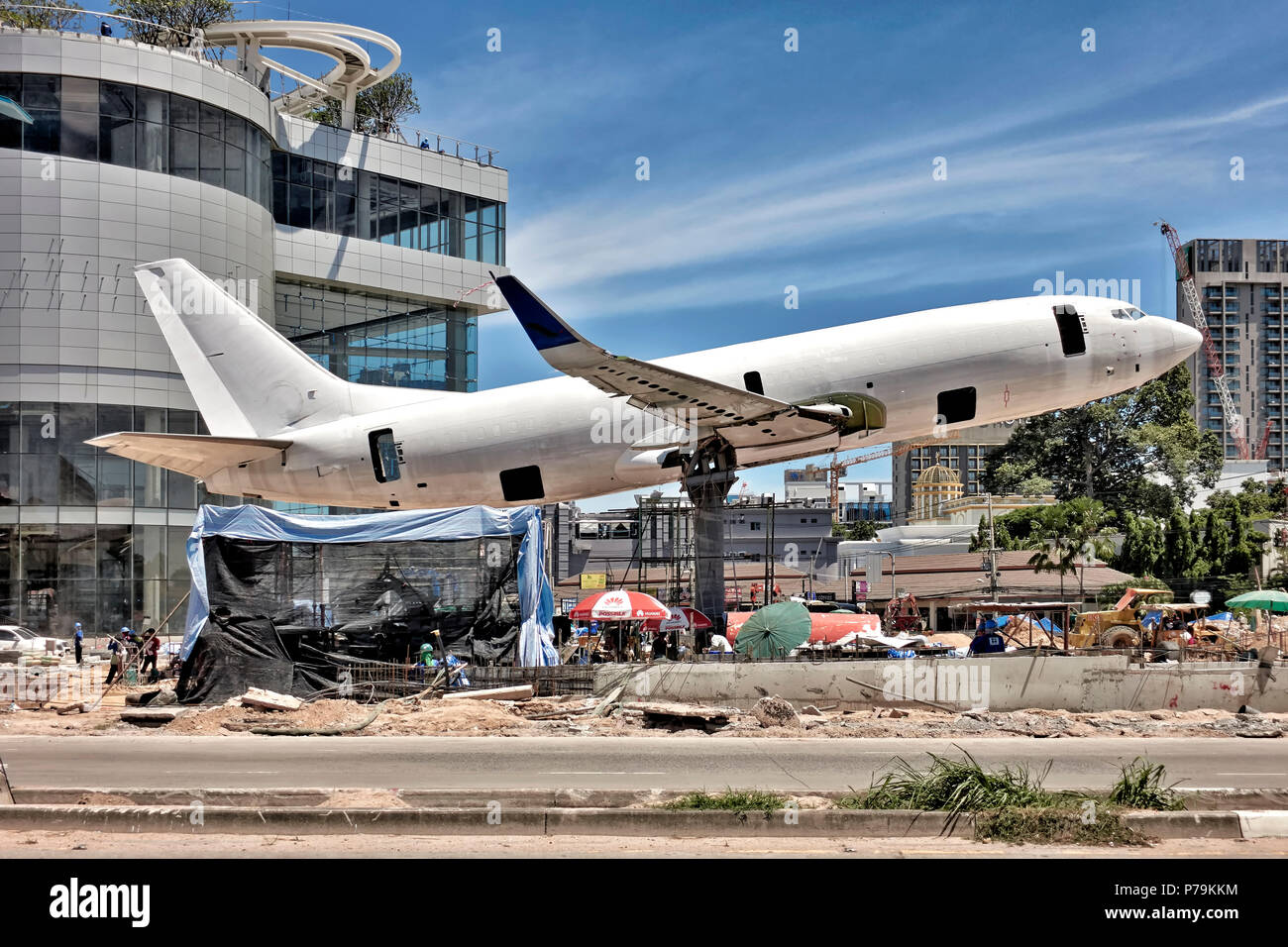 Thailand Baustelle. Thai Baustelle. Neues Terminal 21 Shopping Mall im Bau an der Pattaya Thailand Südostasien Stockfoto