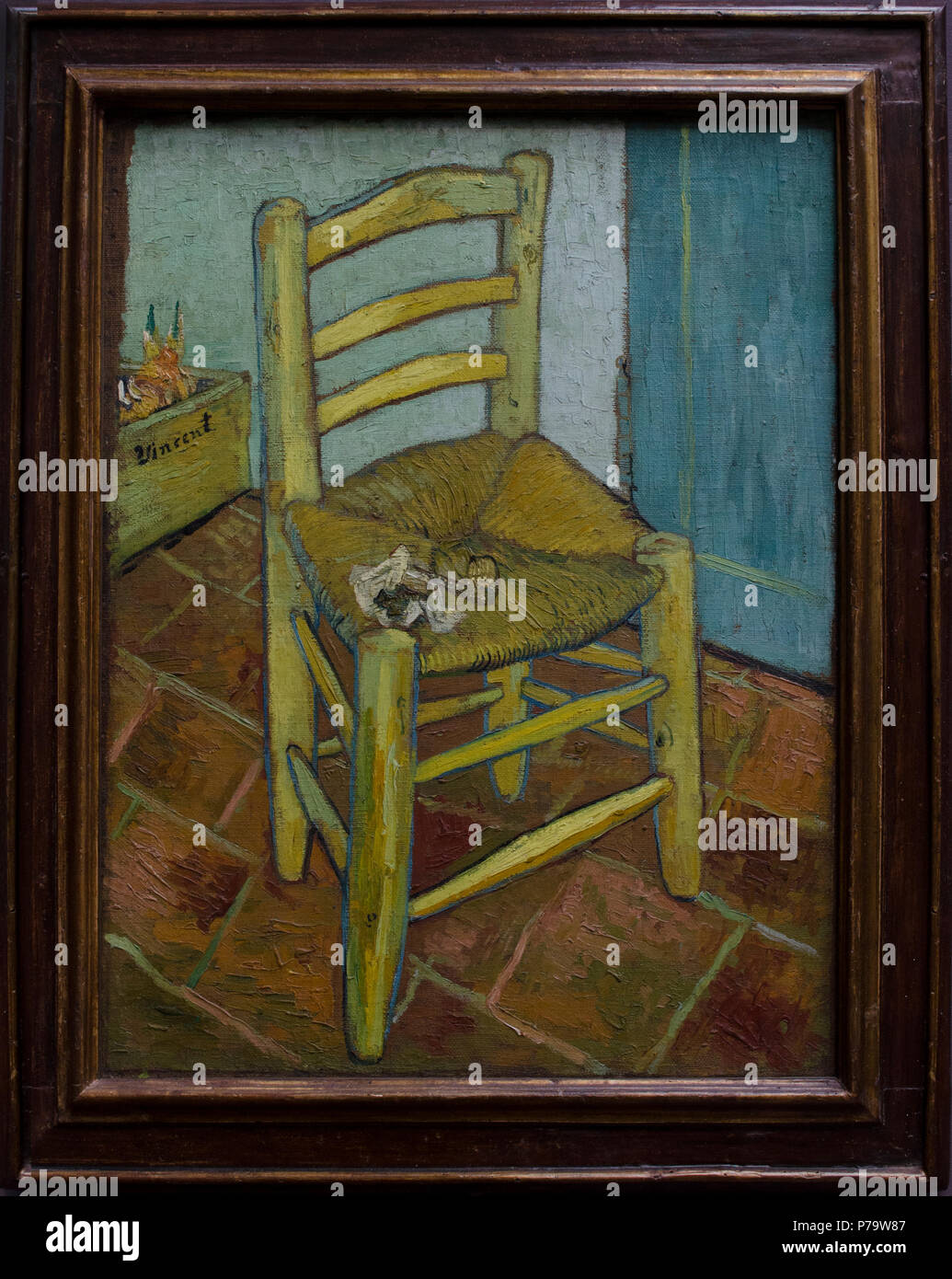 Van Gogh's Chair, 1888. Stockfoto