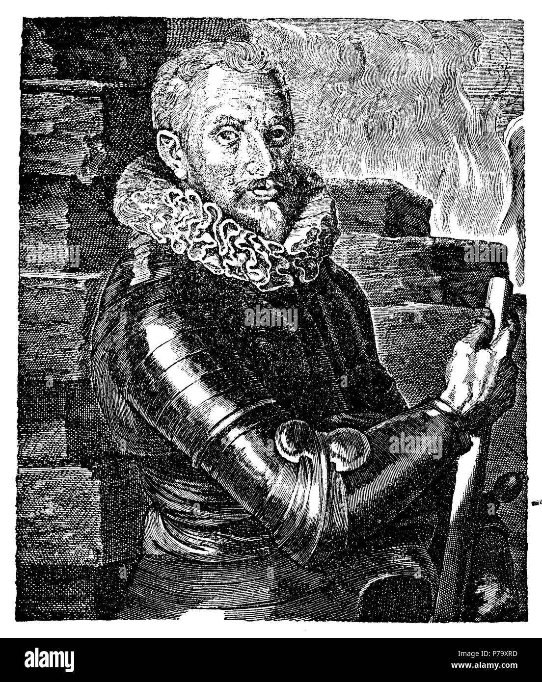 Johann T'Serclaes von Tilly, Graf Tilly (1559-1632), einer der obersten Befehlshaber des Dreißigjährigen Krieges, sowohl der katholischen Liga und von 1630 die kaiserliche Armee. Nach einem Gemälde von van Dyck, van Dyck 1881 Stockfoto