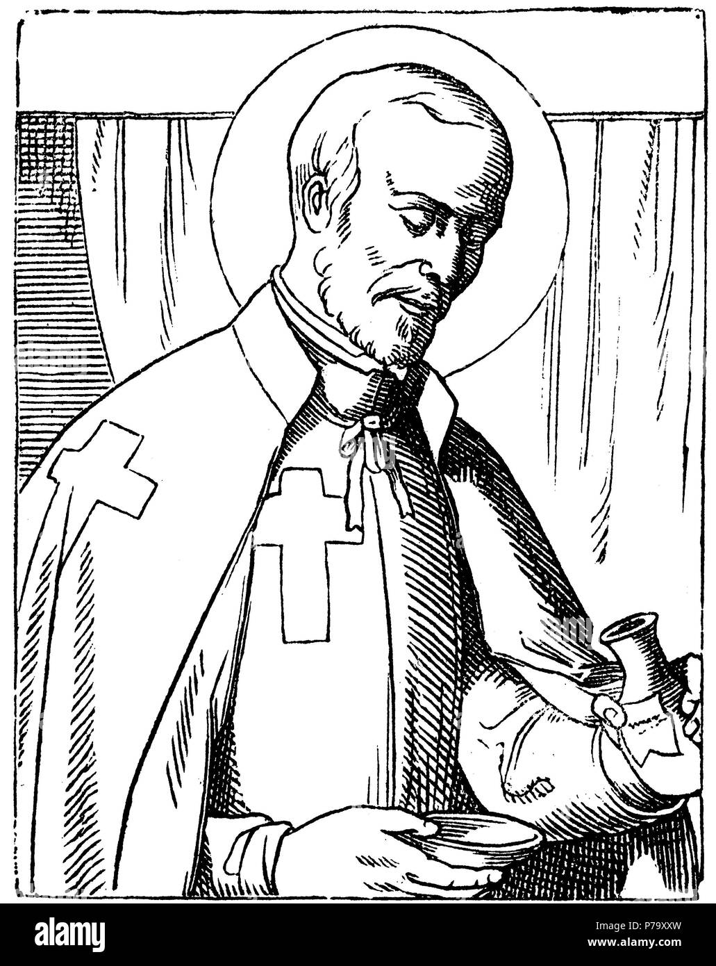 St. Eugenius, Bischof von Karthago, Gründer des Ordens, Stockfoto