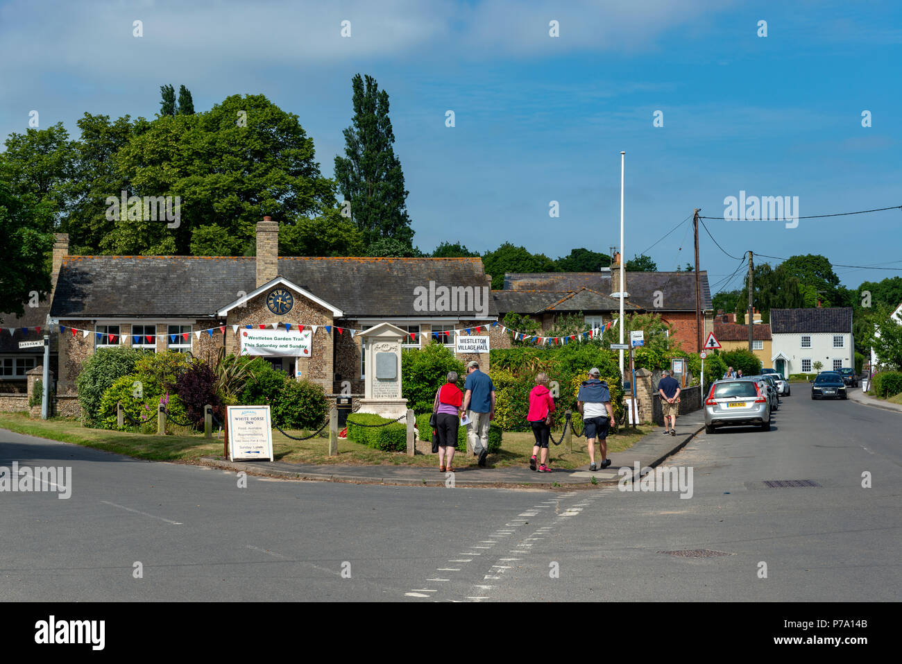 Garten, Wochenende, Westleton, Suffolk, England. Stockfoto