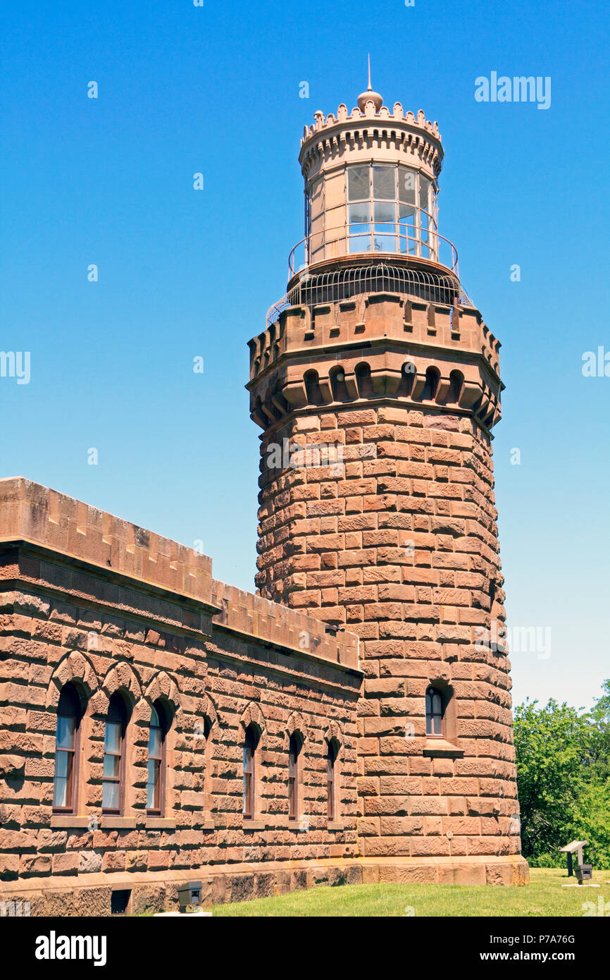 Die navesink Twin Leuchten Leuchtturm, Highlands, Monmouth County, New Jersey, USA Stockfoto