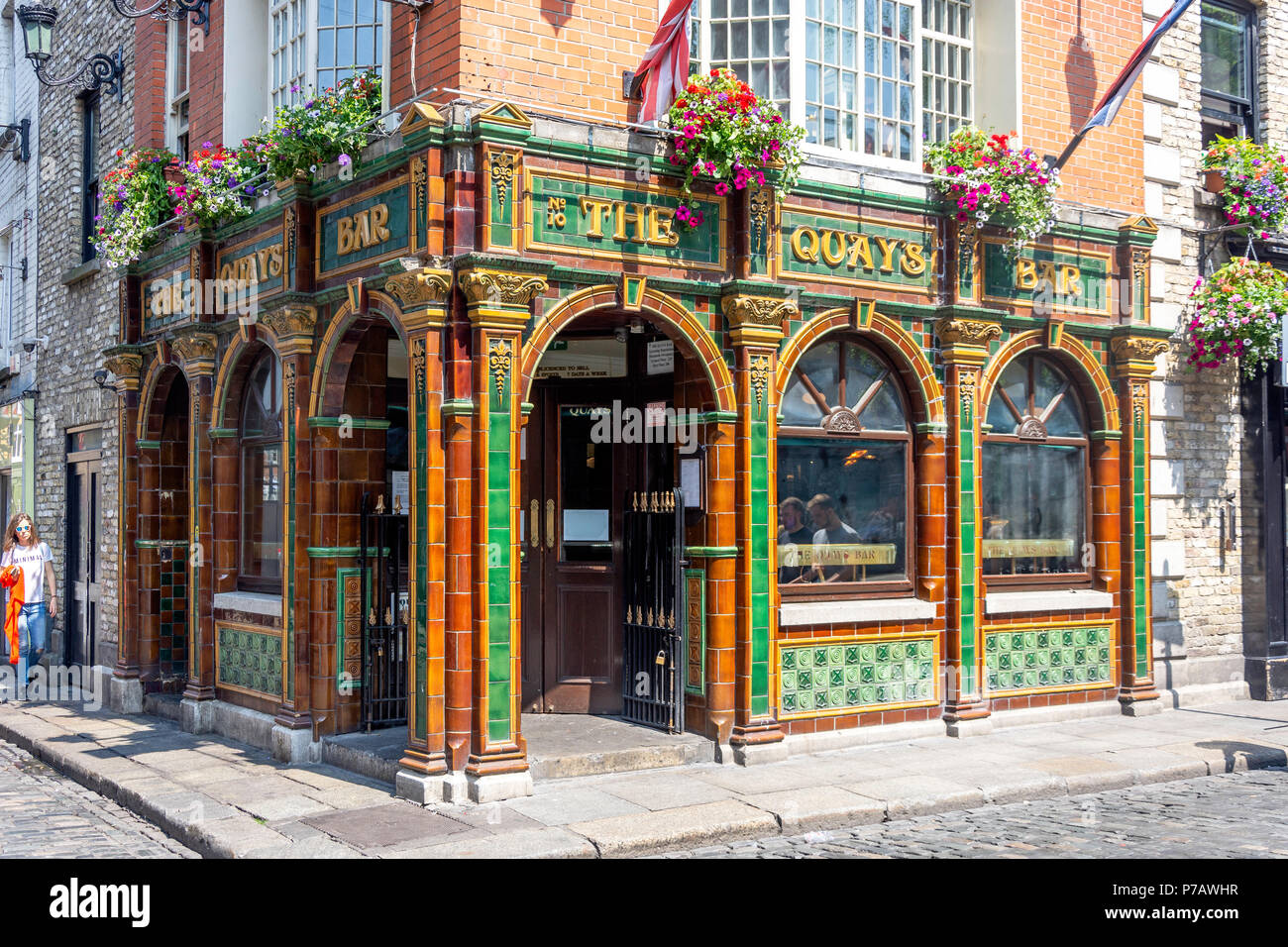 Die Quays Bar, Temple Bar, Dublin, Provinz Leinster, Republik von Irland Stockfoto
