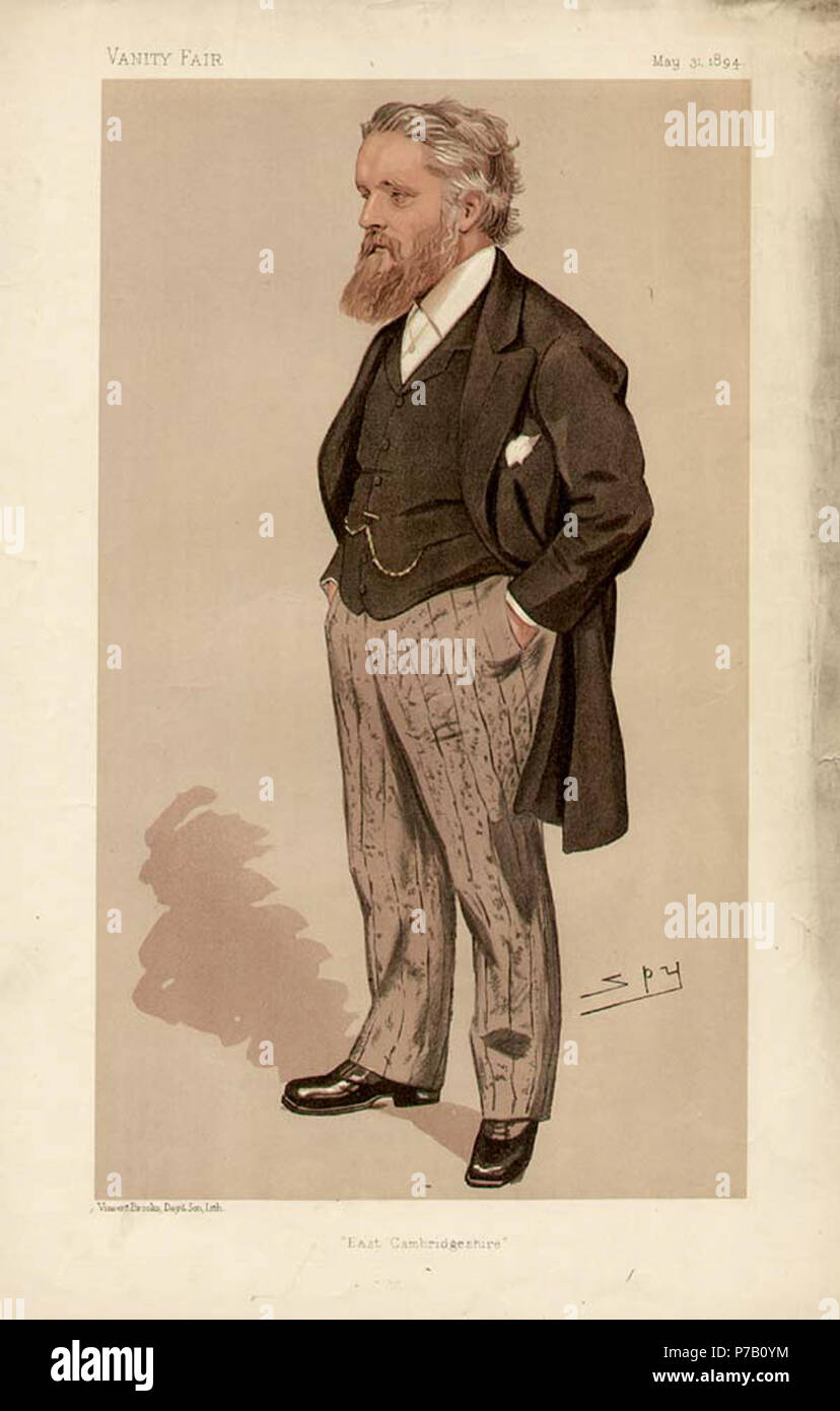 Englisch: Karikatur von Sir George Newnes. Bildunterschrift lesen 'East Cambridgeshire'. 1894 59 Newnes-Spy -1894 Stockfoto