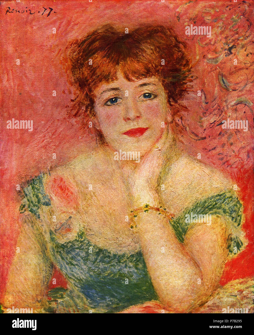 . Portrait de l'Schauspielerin Jeanne Samary English: Porträt der Jeanne Samary 1877 64 Pierre-Auguste Renoir 096 Stockfoto