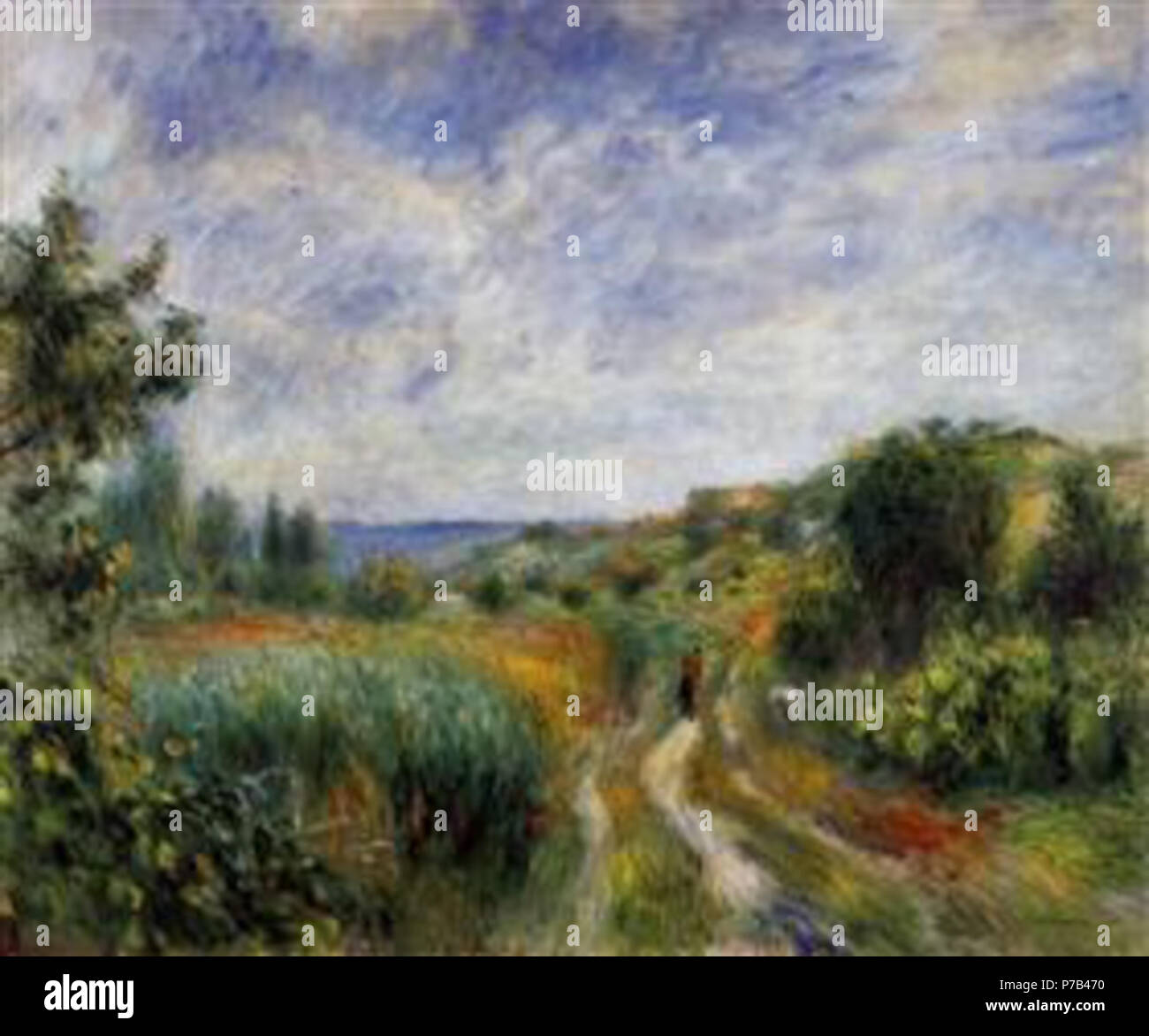 Die Arbeit von Pierre-Auguste Renoir. Vor 1919 69 Renoir - Landschaft - in der Nähe - essoyes-1892.jpg! PinterestLarge Stockfoto