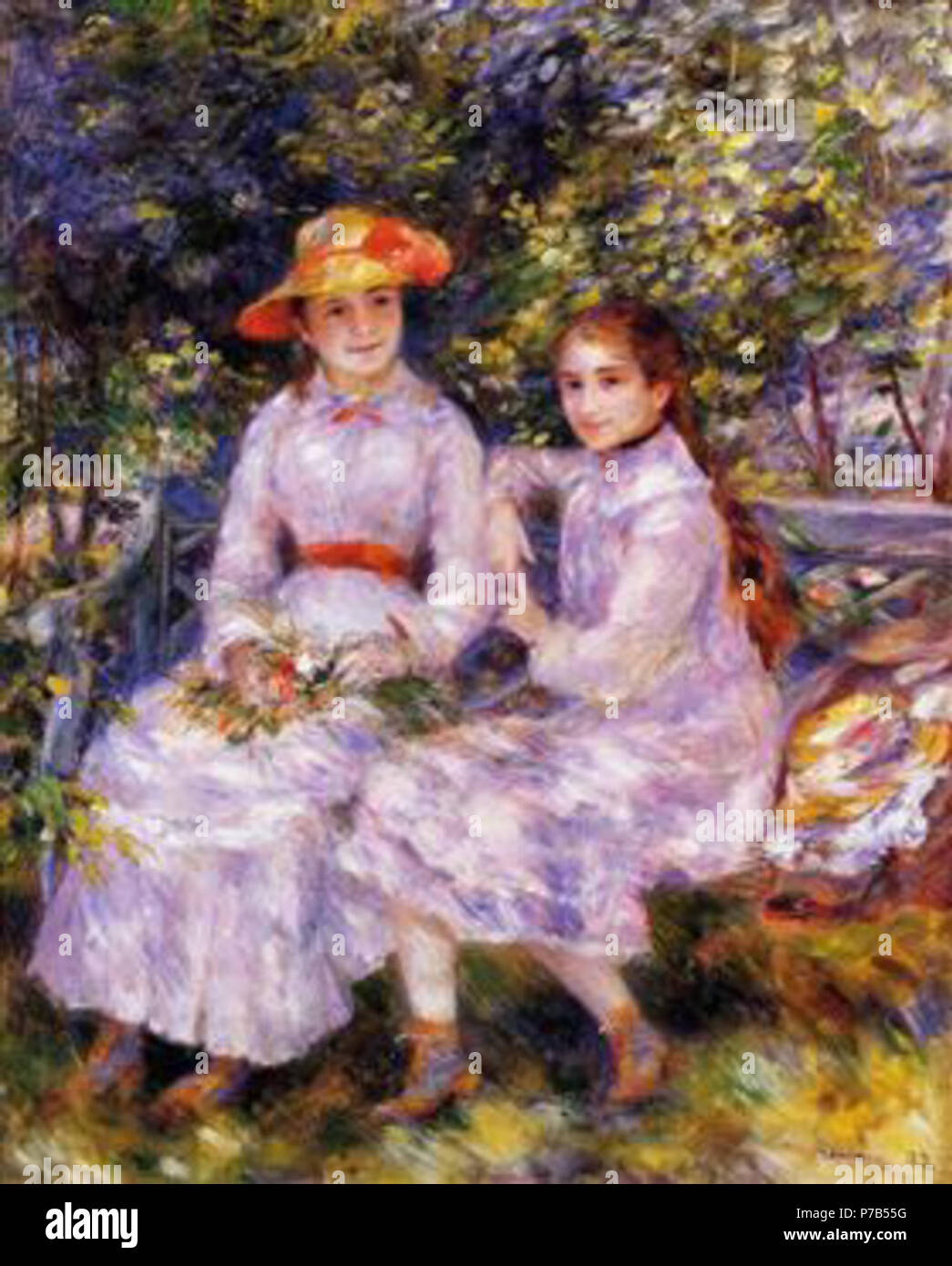 Die Arbeit von Pierre-Auguste Renoir. Vor 1919 72 Renoir-der-Töchter - von - Paul Durand Ruel --MARIE-THERESE-und-Jeanne-1882.jpg! PinterestLarge Stockfoto