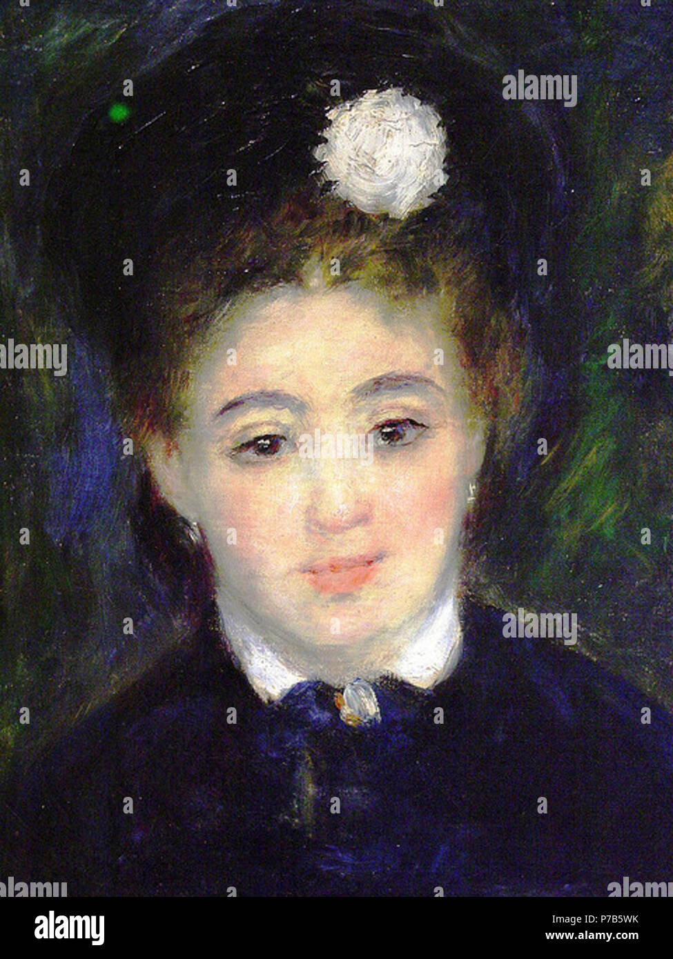Englisch: junge Frau in Schwarz, Norton Simon Museum. 1875 74 Renoir junge Frau in Schwarz Stockfoto