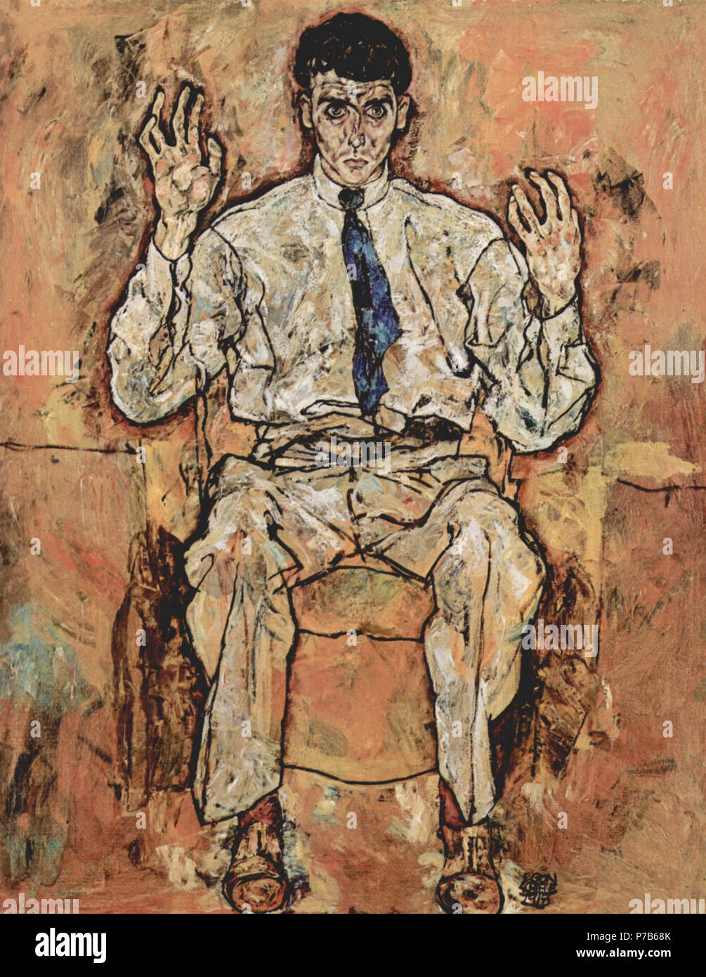 . Portrait von Albert Paris von Gütersloh 1918 76 Egon Schiele 059 Stockfoto