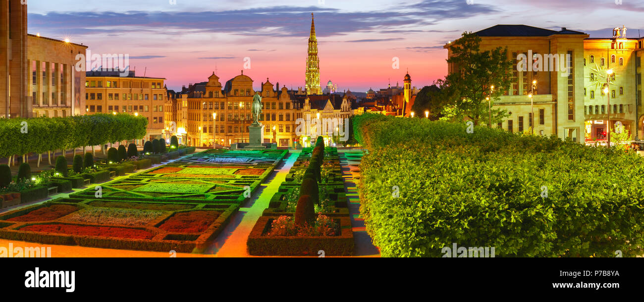 Brüssel bei Sonnenuntergang, Belgien, Brüssel Stockfoto