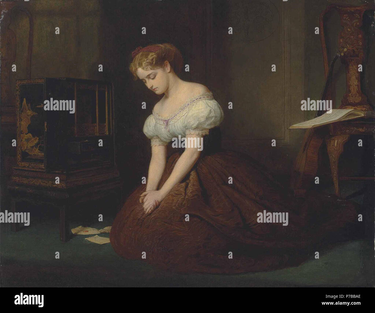 . Die alte Briefe", die ich für das, was nicht ist, kann auch nicht sein, usw." - Christina Rossetti 1865 54 Marcus Stein - Der alte Briefe Stockfoto