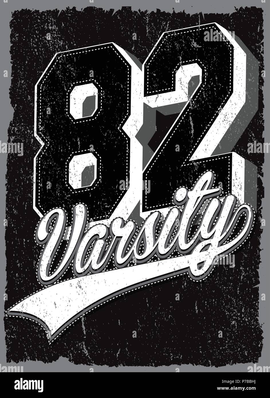 Athletic Dept New York; Varsitysport vector Drucken und Varsity. Für t-shirt oder andere Verwendungen im Vektor. T shirt Graphic Stock Vektor